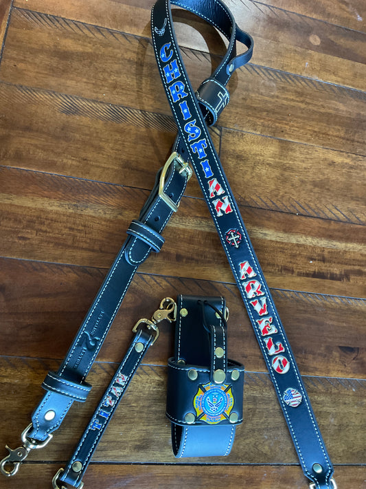 Black Bridle- Radio Strap, Holster, and Sway strap Complete Set